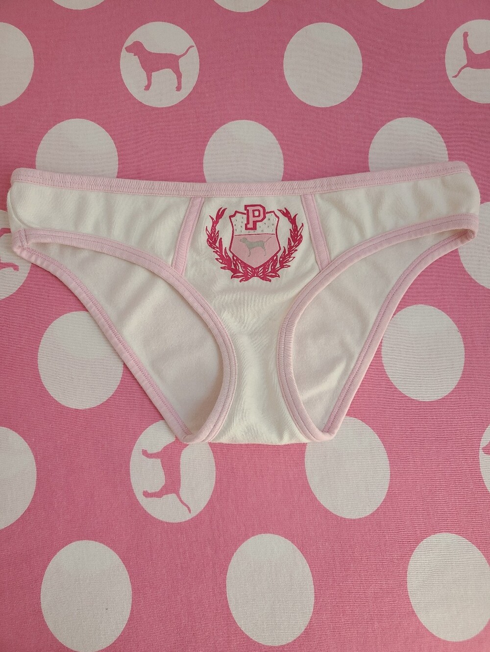Rare VTG VS PINK Extra Low Rise Graphic Cotton Boy Bikini Panty Size Sm